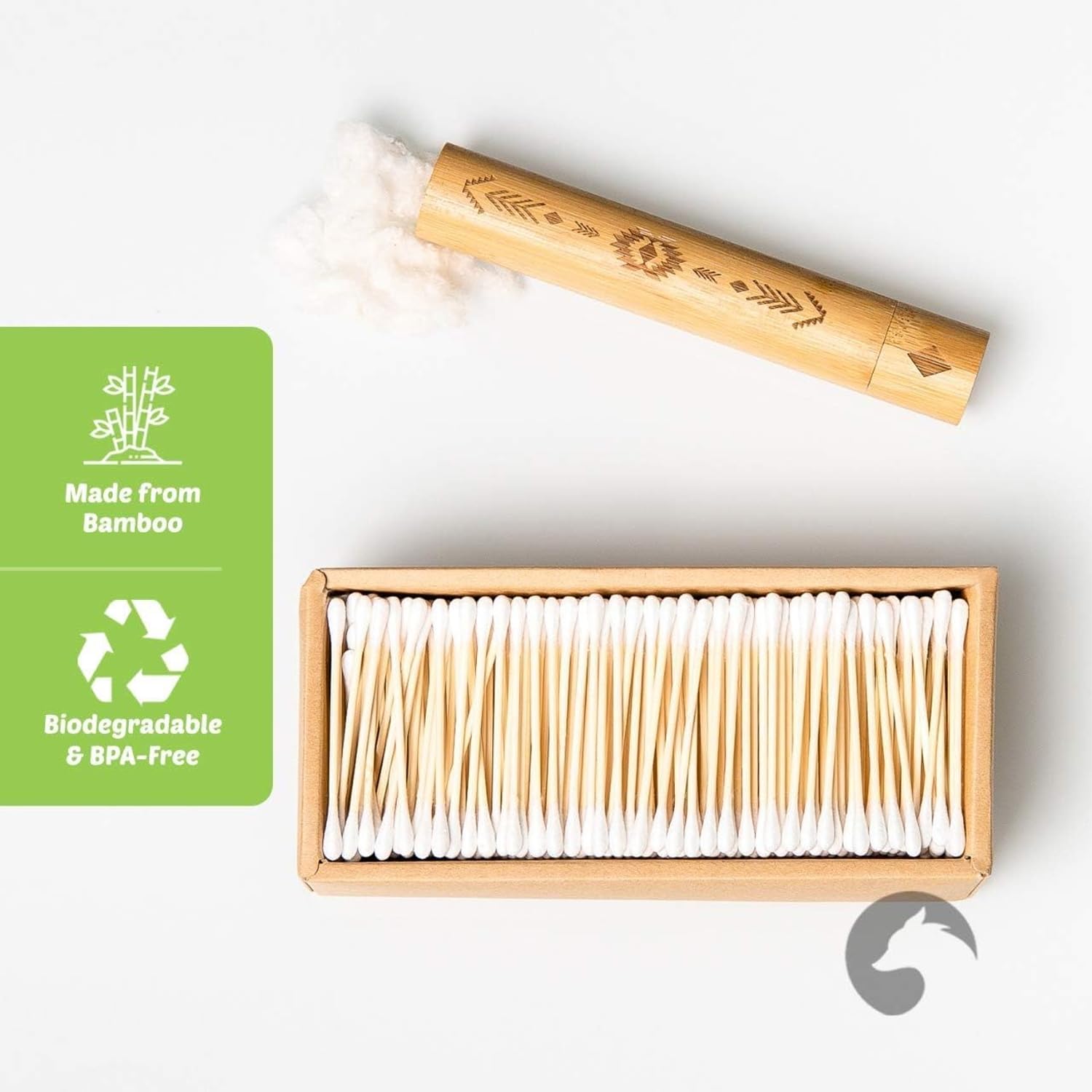 Bamboo cotton swabs 500 count