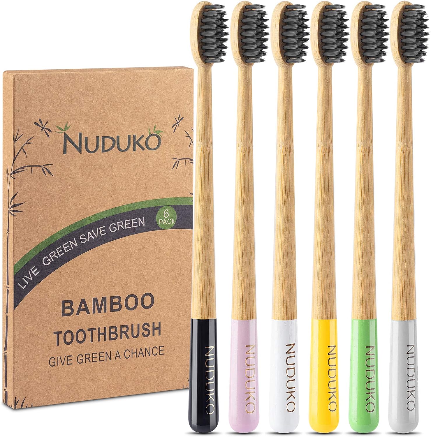 Nuduko charcoal bamboo toothbrush