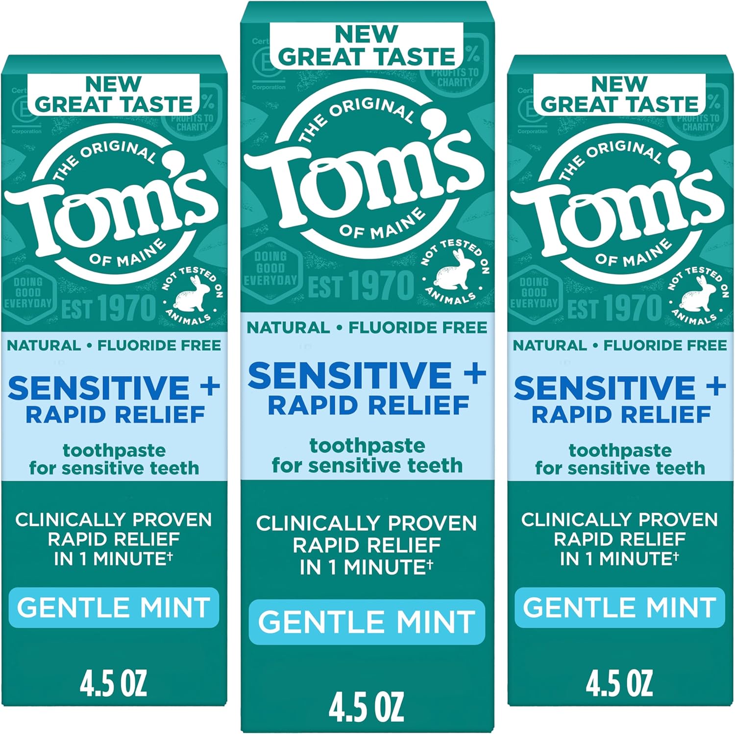 Tom's of Maine sensitive toothpaste 3 pack