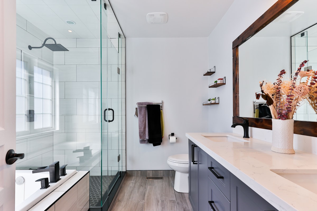 Clean modern bathroom interior